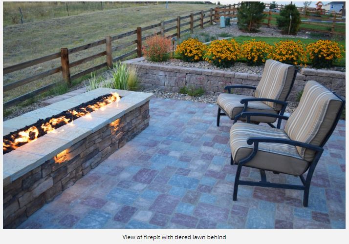 Arvada Landscape with Custom Fire Pit and Mountain Views by Matt Corrion, Outdoor Design Group